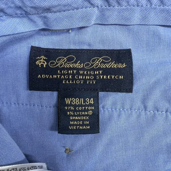 Brooks Brothers Pants Mens 38x34 Beige Lightweight Advantage Chino Stretch - Picture 3 of 15